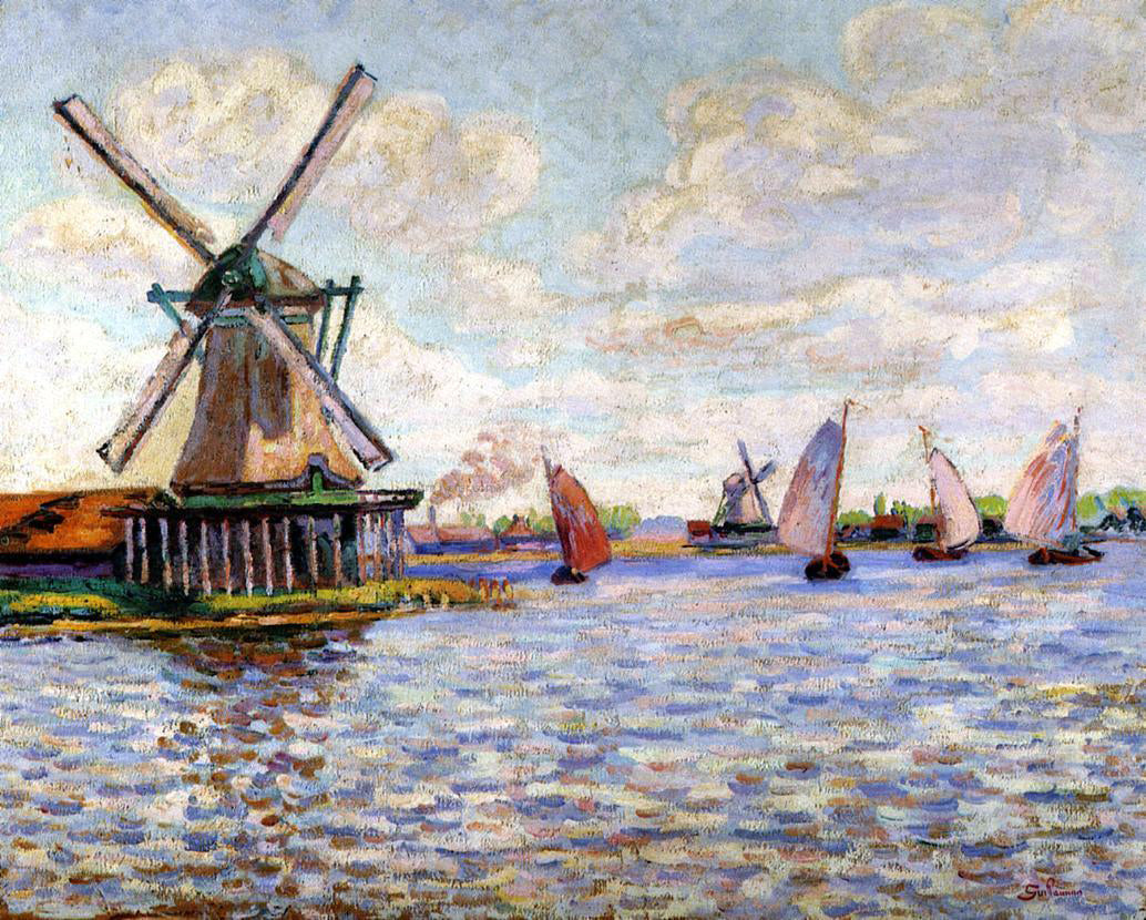 Armand Guillaumin Windmills in Holland - Hand Painted Oil Painting
