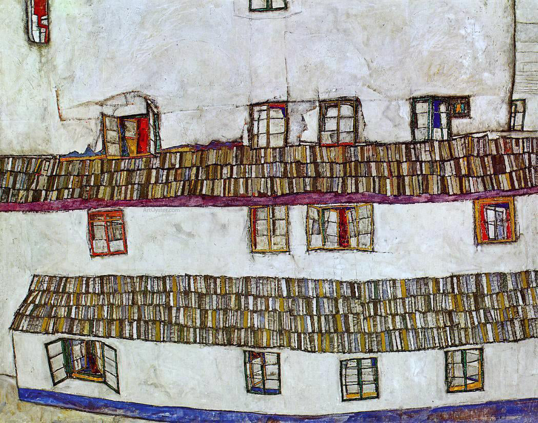 Egon Schiele Windows (also known as Facade of a House) - Hand Painted Oil Painting