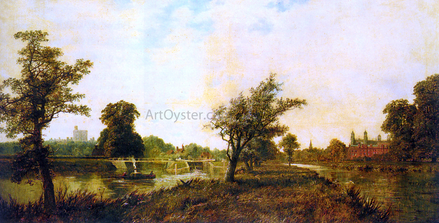 Senior Edmund John Niemann Windsor and Eton from the Thames - Hand Painted Oil Painting
