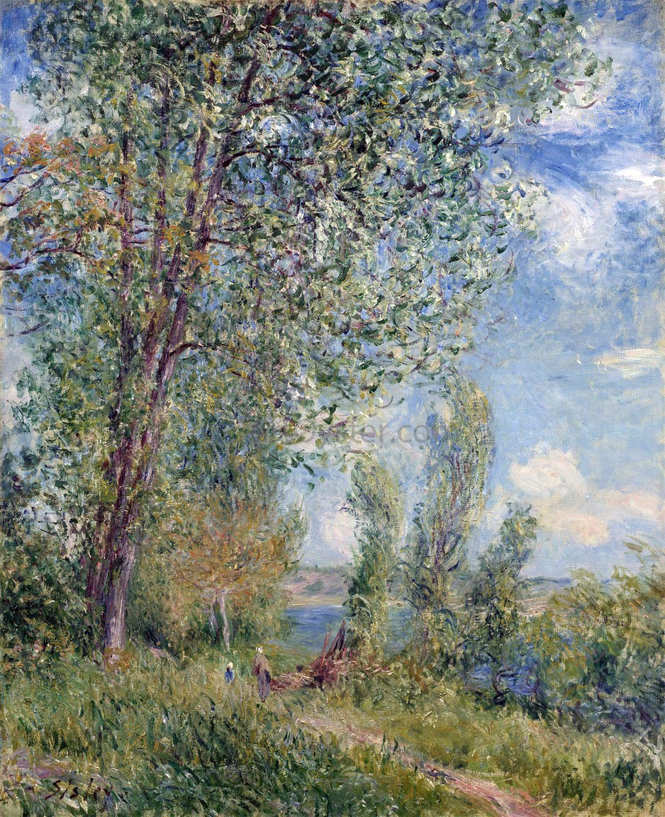Alfred Sisley Windy Afternoon in May - Hand Painted Oil Painting