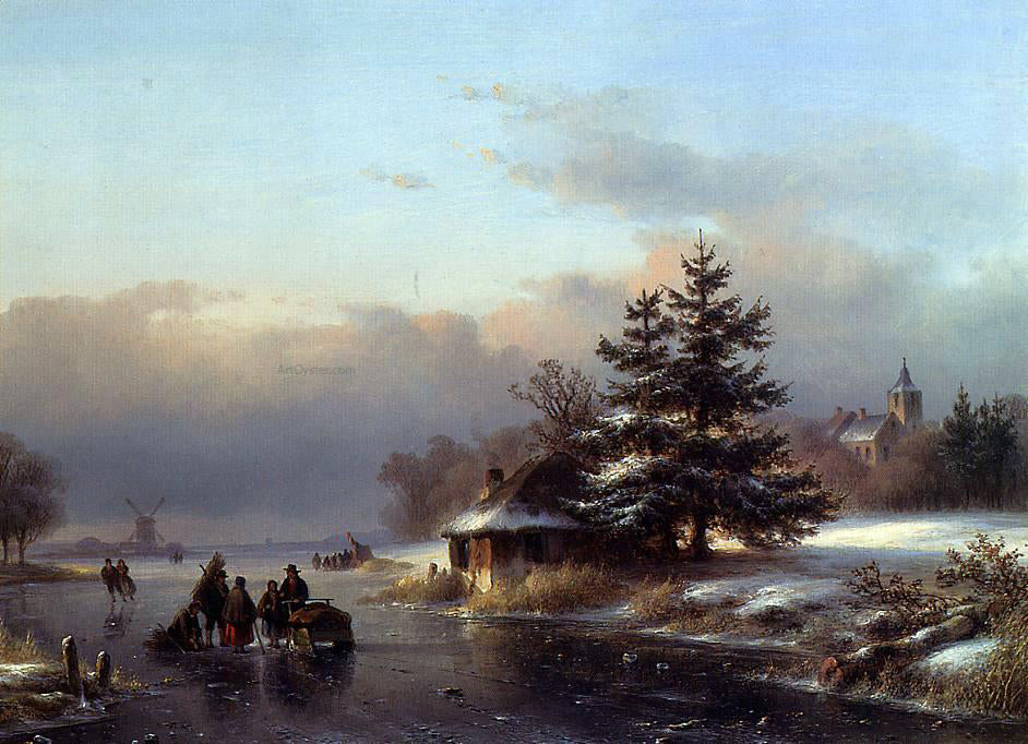 Lodewijk Johannes Kleijn Winter - Hand Painted Oil Painting