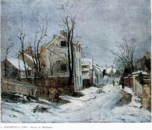 Ion Andreescu Winter in Barbizon (also known as Larna la Barbizon) - Hand Painted Oil Painting