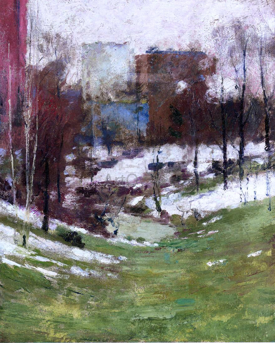 Theodore Robinson Winter in New York City - Hand Painted Oil Painting