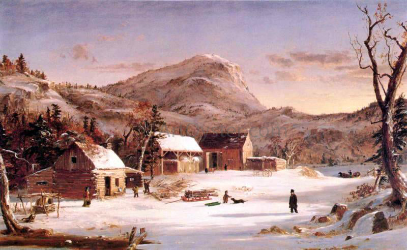 Jasper Francis Cropsey Winter in the Rockies - Hand Painted Oil Painting
