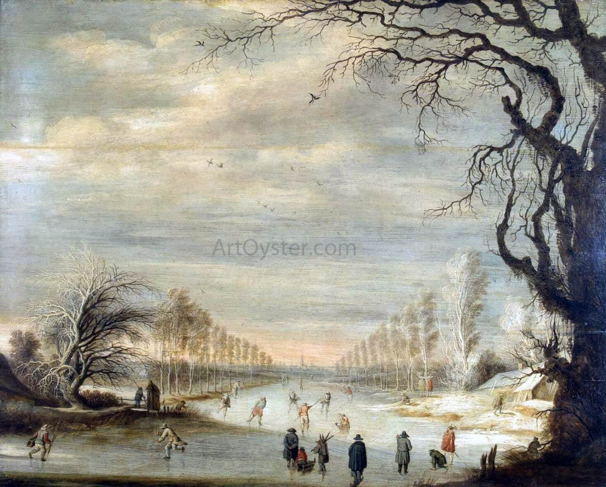 Gijsbrecht Leytens Winter Landscape - Hand Painted Oil Painting