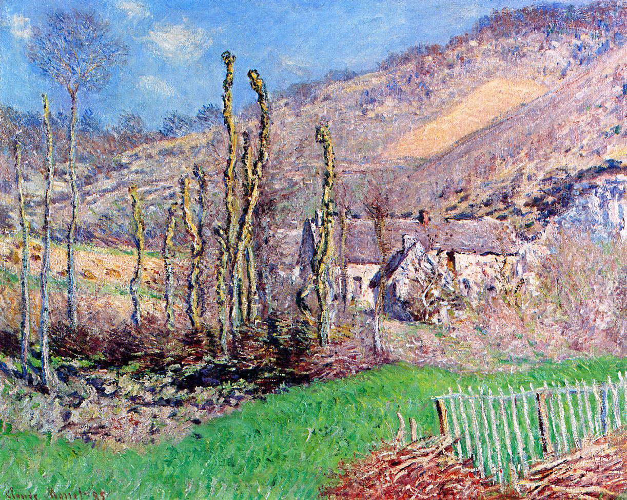 Claude Oscar Monet Winter Landscape at the Val de Falaise - Hand Painted Oil Painting