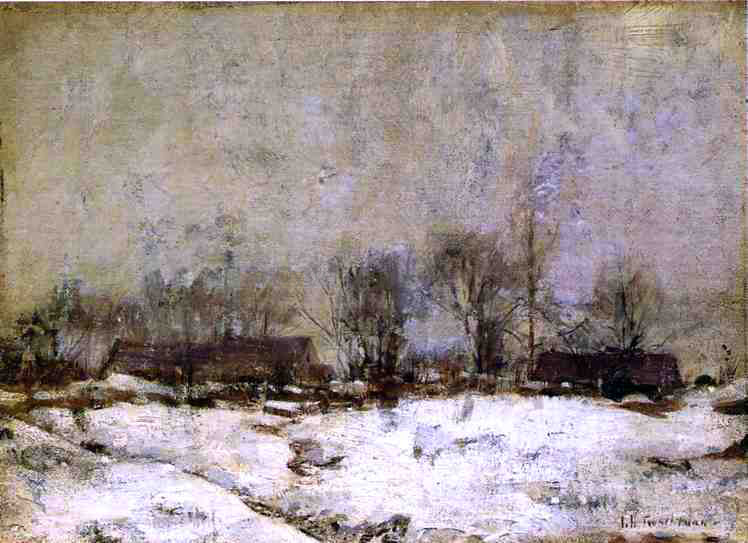 John Twachtman Winter Landscape, Cincinnati - Hand Painted Oil Painting
