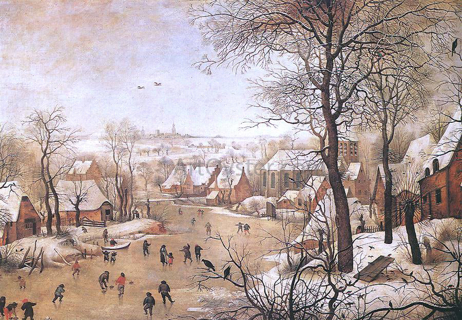 The Younger Pieter Brueghel Winter Landscape with a Bird-trap - Hand Painted Oil Painting
