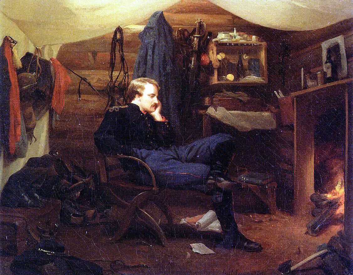 George Cochran Lambdin Winter Quarters in Virginia - Army of the Potomac - Hand Painted Oil Painting