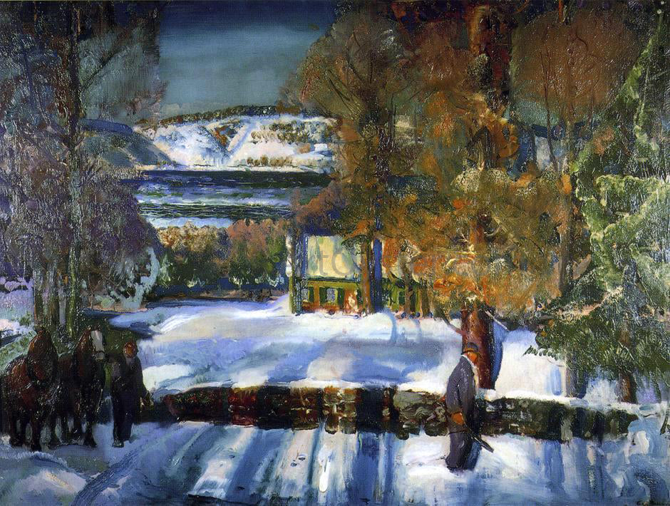George Wesley Bellows Winter Road - Hand Painted Oil Painting