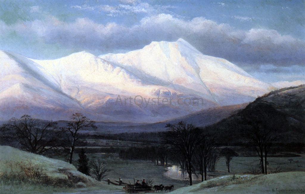 Benjamin Champney Winter Scene, North Moat Mountain - Hand Painted Oil Painting