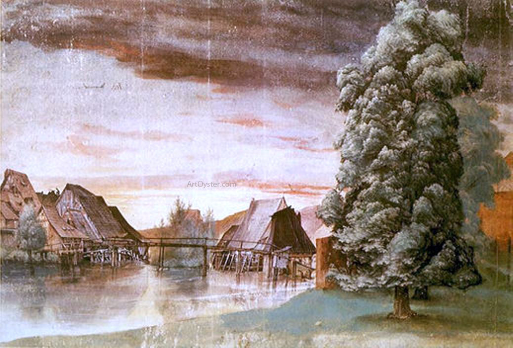 Albrecht Durer Wire-Drawing Mill on the Pegnitz - Hand Painted Oil Painting