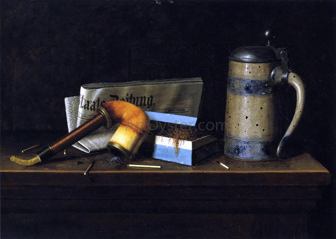 William Michael Harnett With the Staatszeitung - Hand Painted Oil Painting