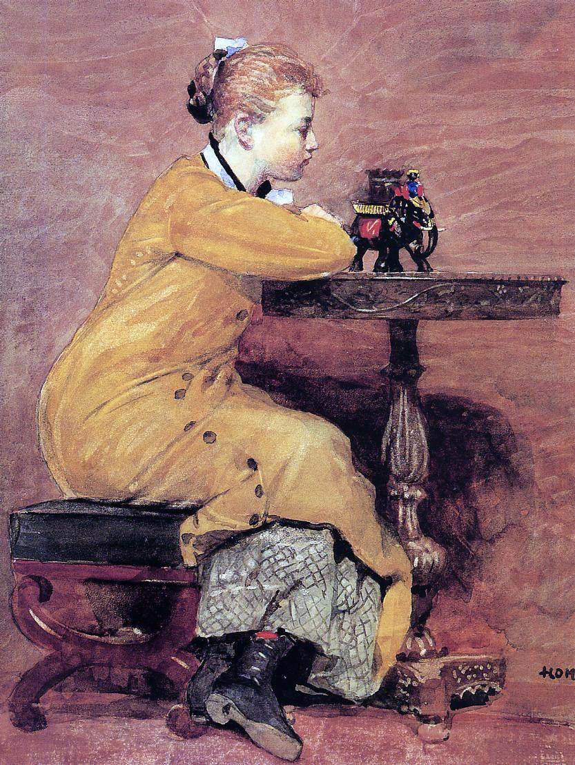 Winslow Homer Woman and Elephant - Hand Painted Oil Painting
