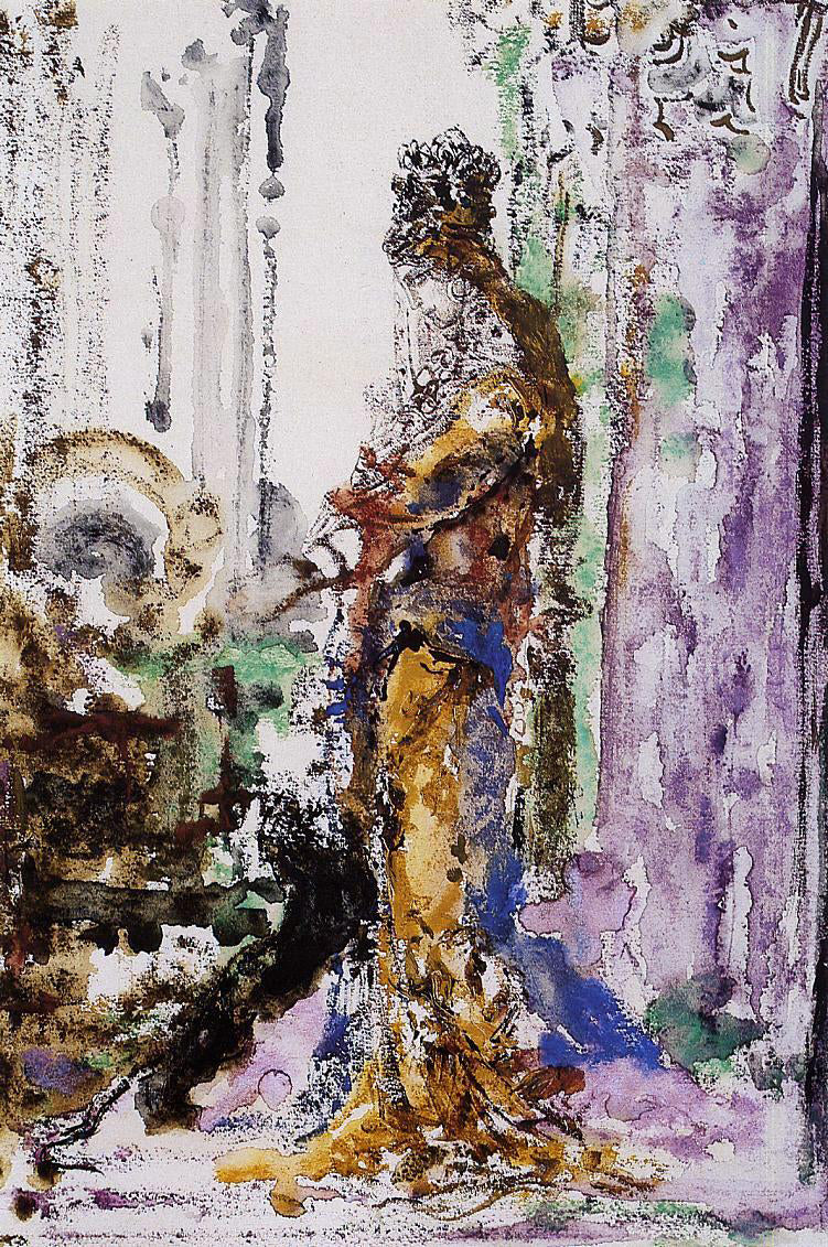 Gustave Moreau Woman and Panther (also known as Salome and the Panther) - Hand Painted Oil Painting