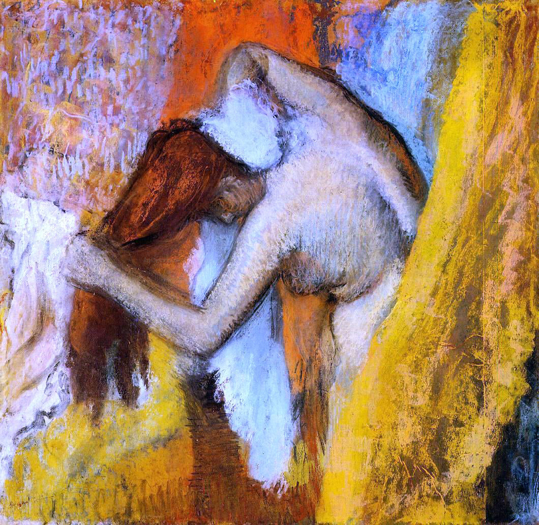 Edgar Degas A Woman at Her Toilette - Hand Painted Oil Painting