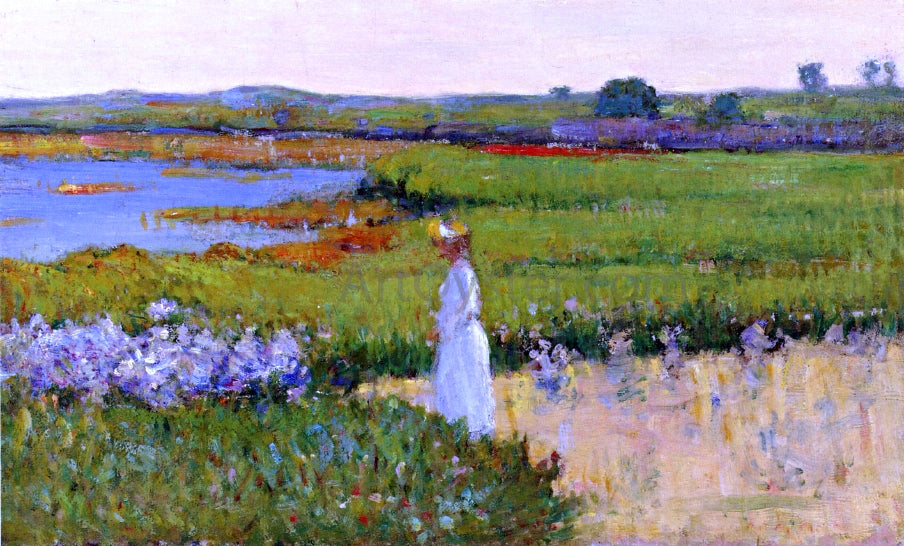  Theodore Wendel Woman by the Sea, Cape Ann, Massachusetts - Hand Painted Oil Painting
