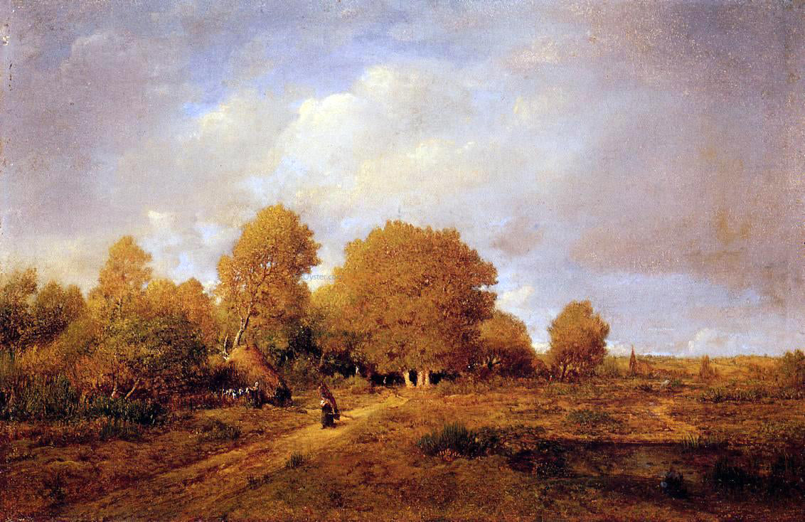 Theodore Rousseau Woman Carrying Wood - Hand Painted Oil Painting