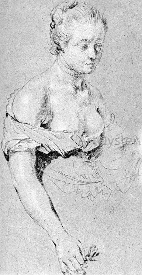Gabriel Metsu Woman Figure - Hand Painted Oil Painting