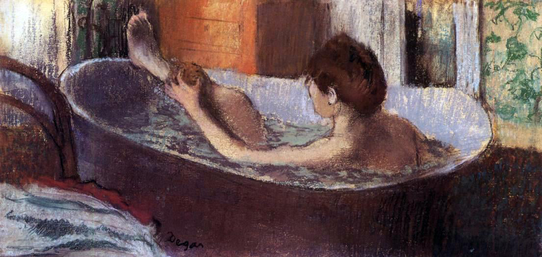 Edgar Degas Woman in a Bath Sponging Her Leg - Hand Painted Oil Painting