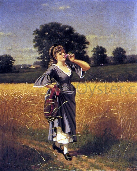 Samuel S Carr Woman in a Wheatfield - Hand Painted Oil Painting