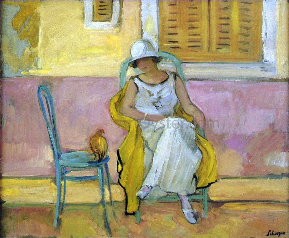 Henri Lebasque Woman in a White Robe - Hand Painted Oil Painting