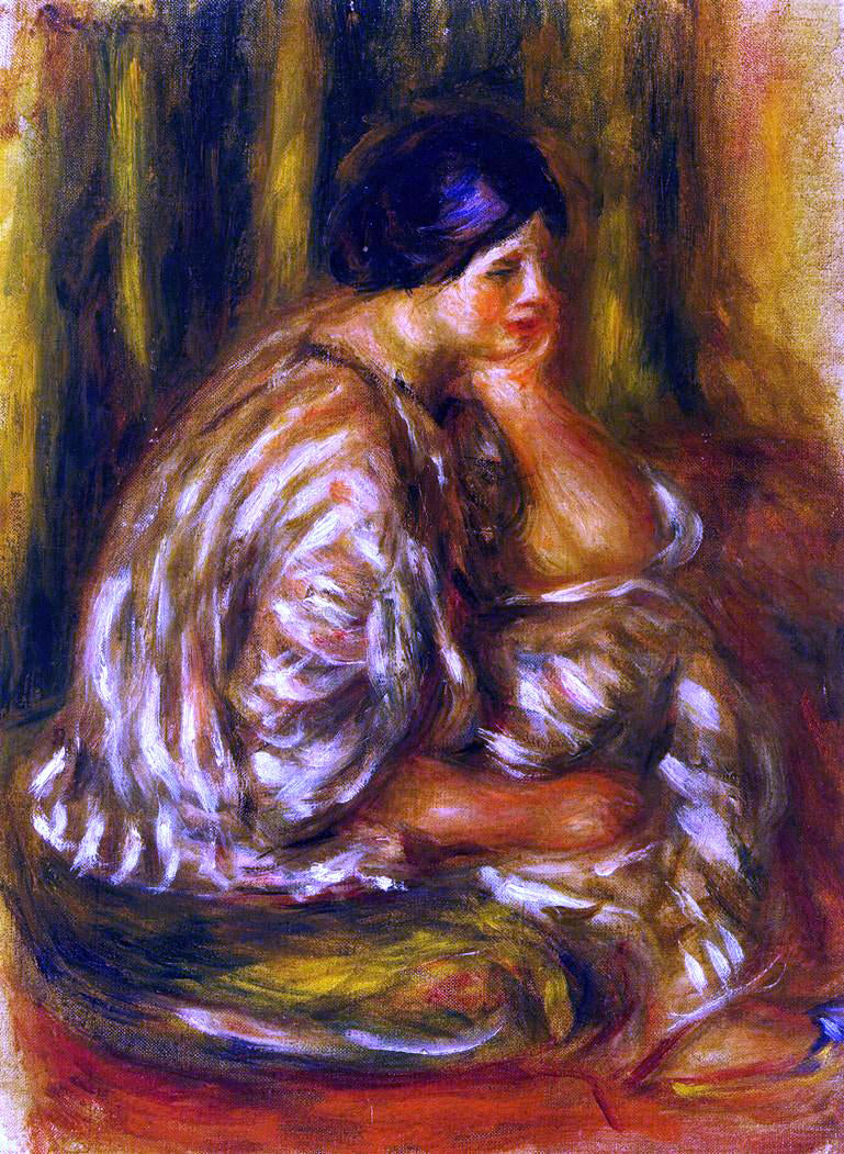  Pierre Auguste Renoir Woman in an Oriental Costume - Hand Painted Oil Painting