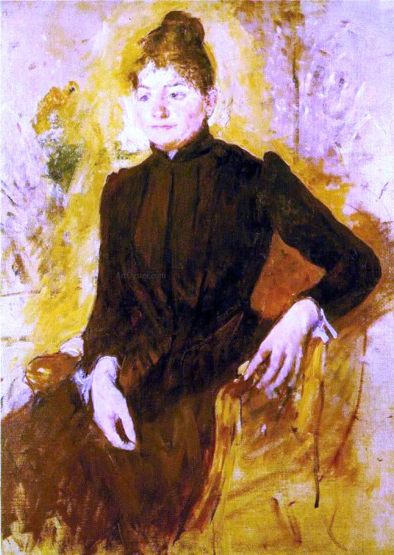 Mary Cassatt Woman in Black - Hand Painted Oil Painting