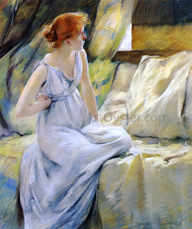 Francis Coates Jones A Woman in Classic Dress - Hand Painted Oil Painting