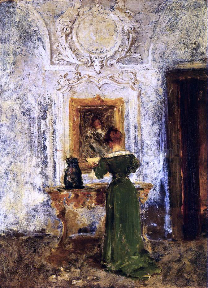 William Merritt Chase Woman in Green (also known as Lady in Green) - Hand Painted Oil Painting