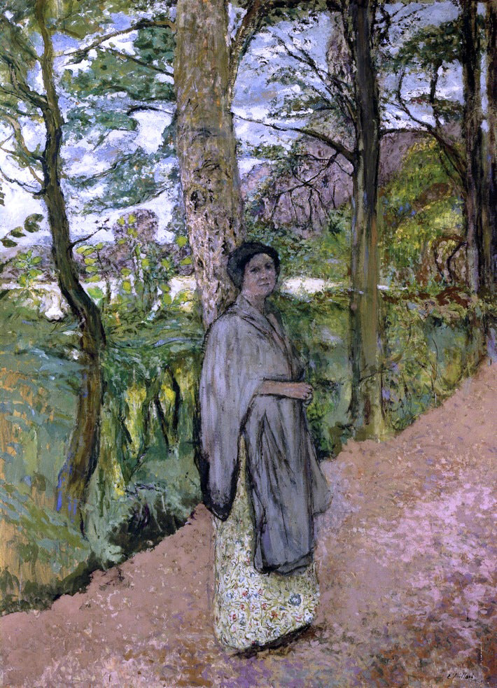 Edouard Vuillard Woman in Grey in a Lane - Hand Painted Oil Painting
