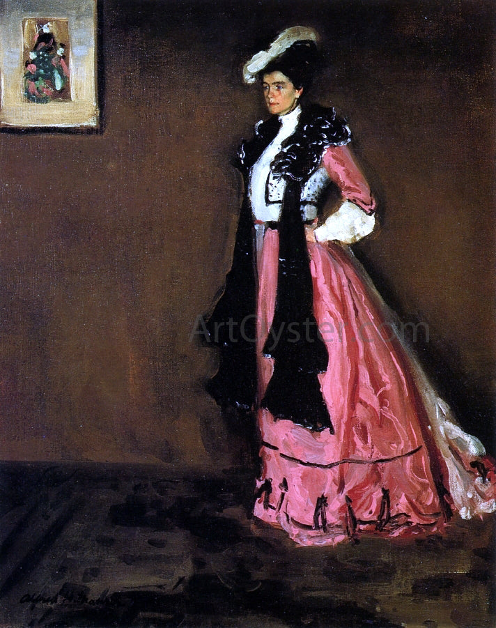 Alfred Henry Maurer Woman in Pink: Portrait of Roselle Fitzpatrick - Hand Painted Oil Painting