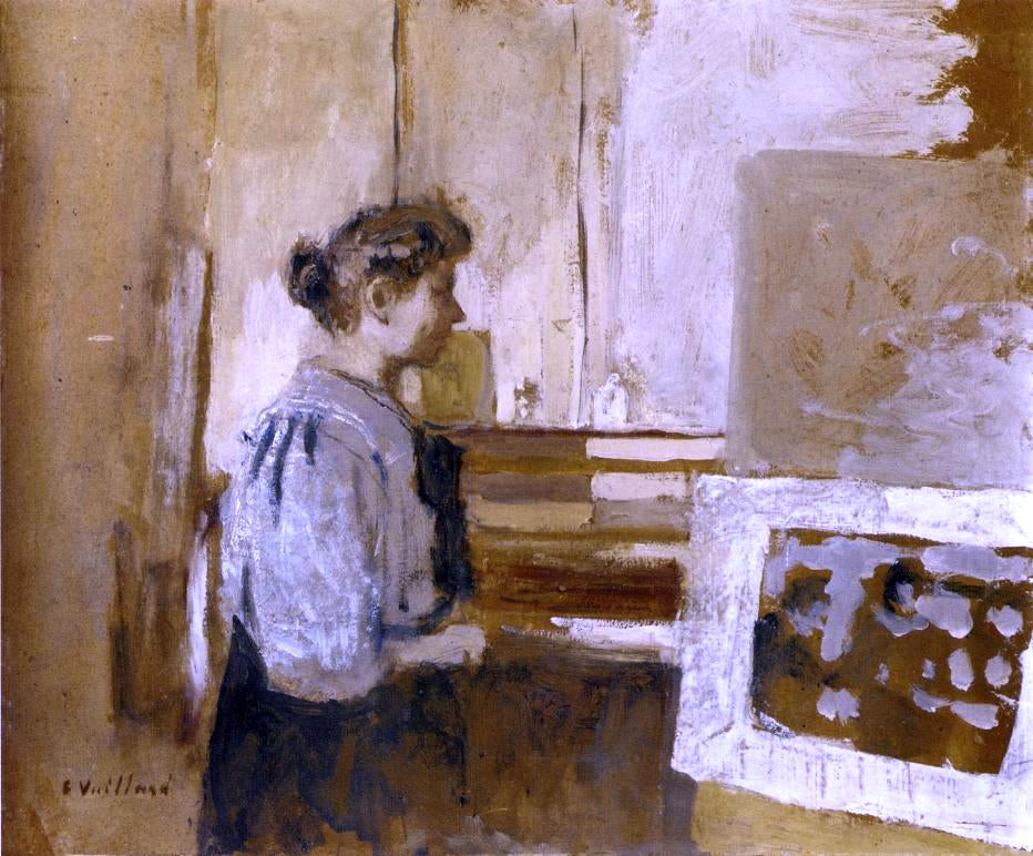 Edouard Vuillard Woman in the Studio - Hand Painted Oil Painting