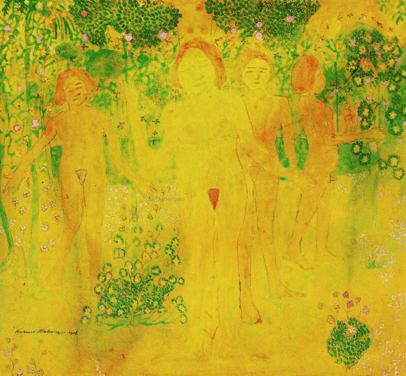 Kazimir Malevich Woman Picking Flowers - Hand Painted Oil Painting