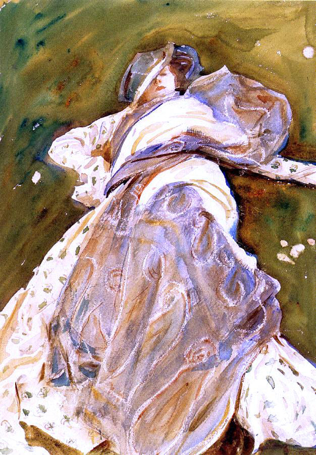 John Singer Sargent Woman Reclining - Hand Painted Oil Painting