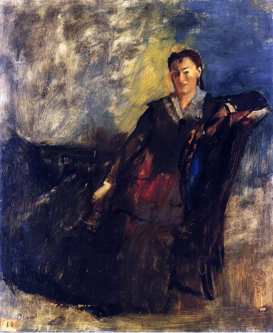 Edgar Degas Woman Seated on a Canape - Hand Painted Oil Painting