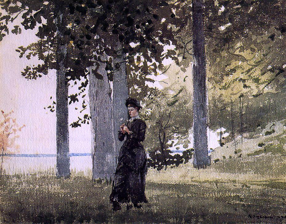 Winslow Homer Woman with a Flower - Hand Painted Oil Painting