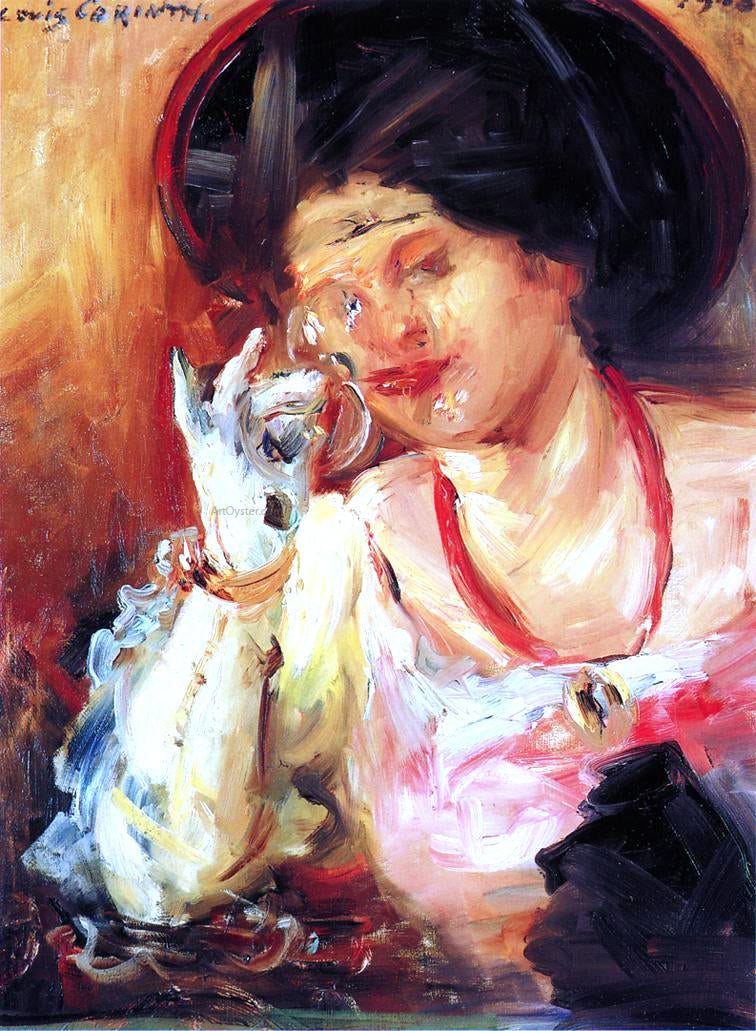 Lovis Corinth Woman with a Glass of Wine - Hand Painted Oil Painting