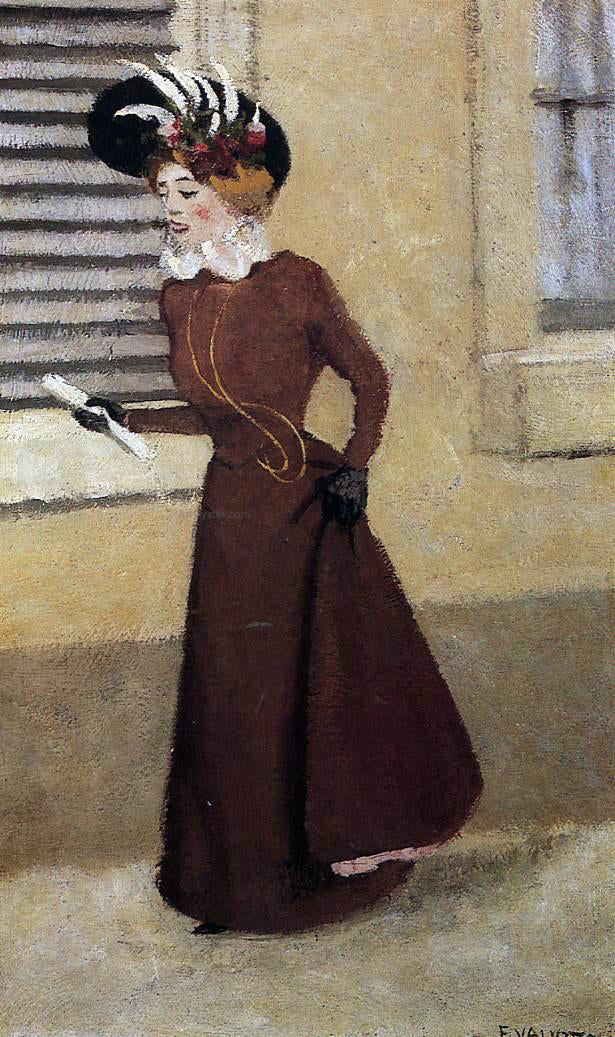 Felix Vallotton Woman with a Plumed Hat - Hand Painted Oil Painting