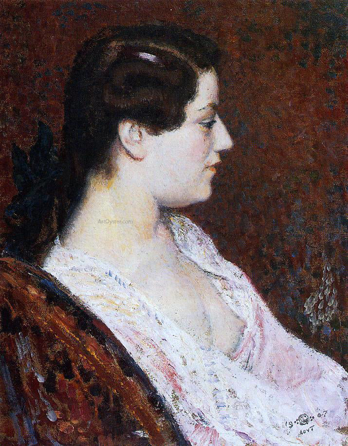 Georges Lemmen Woman with Bared Breast - Hand Painted Oil Painting