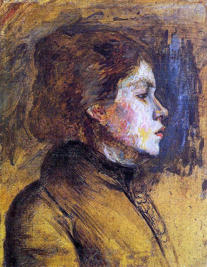 Henri De Toulouse-Lautrec Woman's Head - Hand Painted Oil Painting