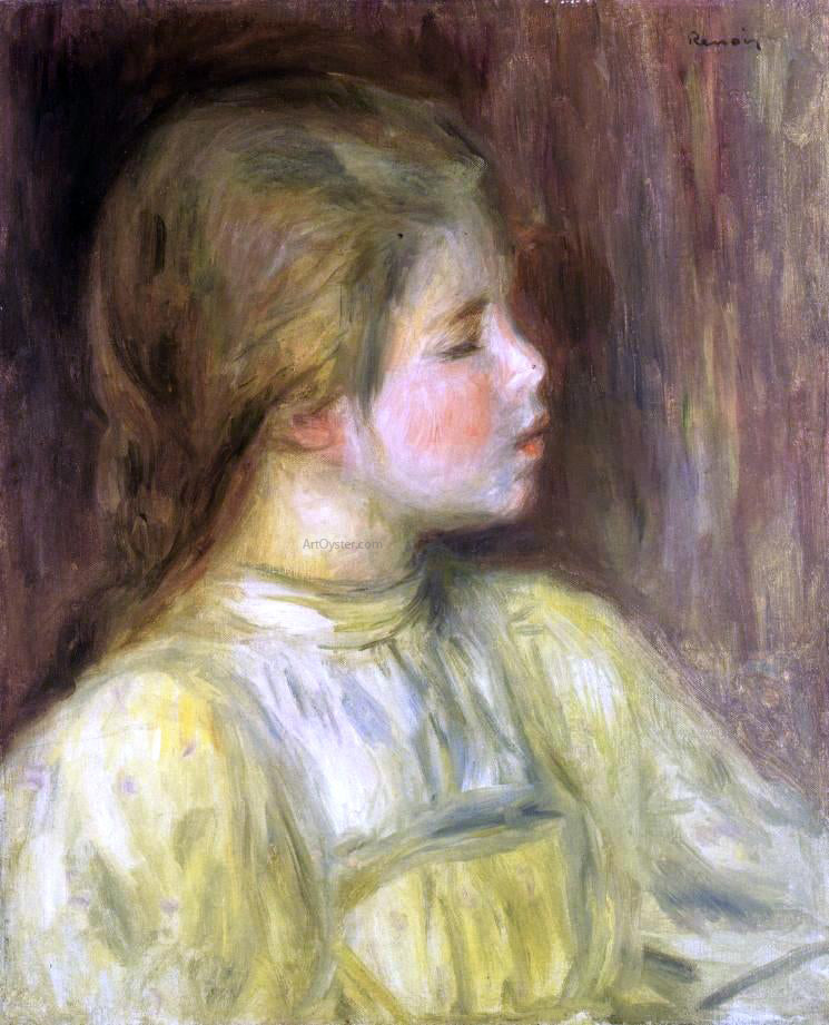 Pierre Auguste Renoir Woman's Head, The Thinker - Hand Painted Oil Painting