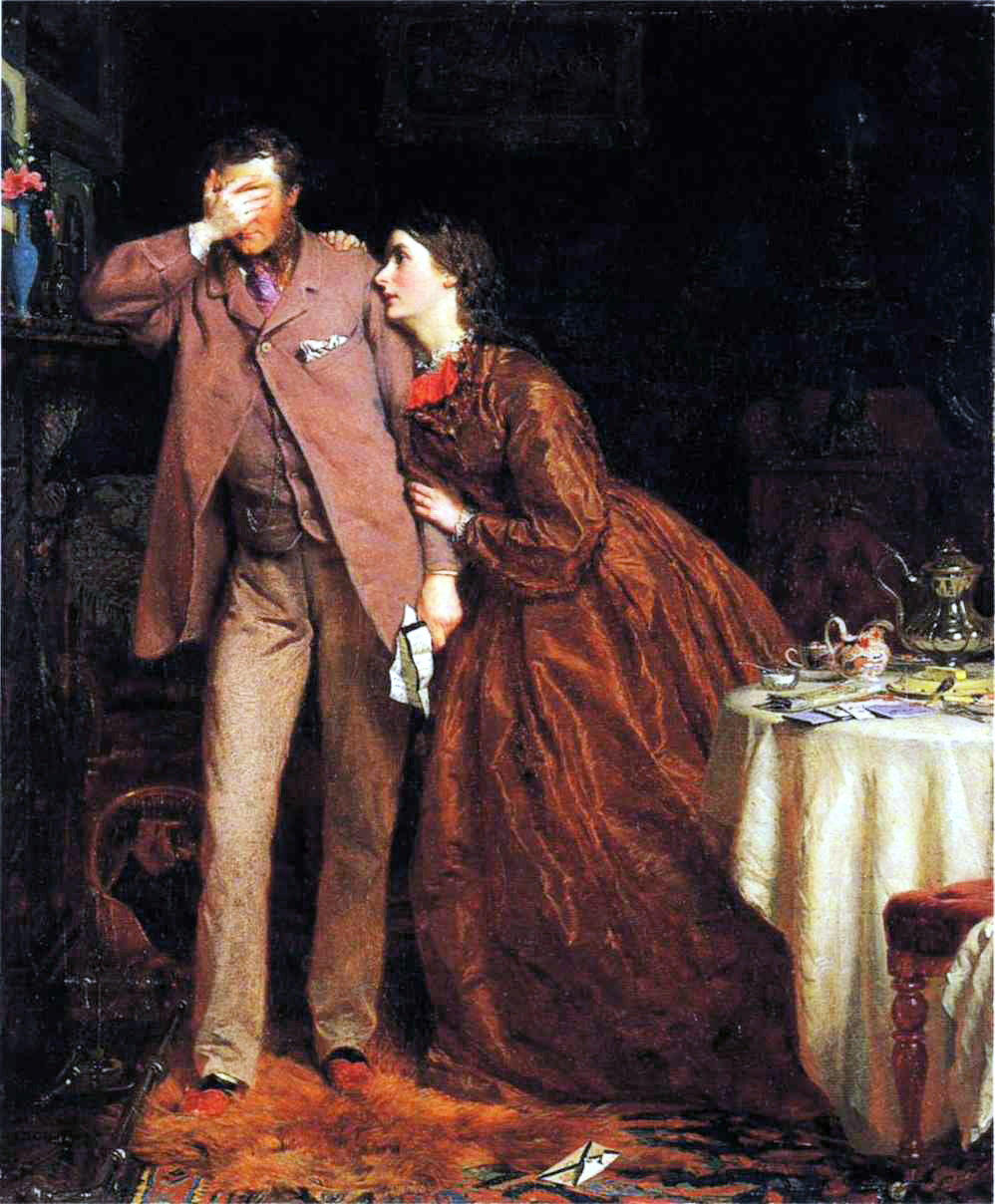 George Edgar Hicks Woman's Mission: Companion of Manhood - Hand Painted Oil Painting