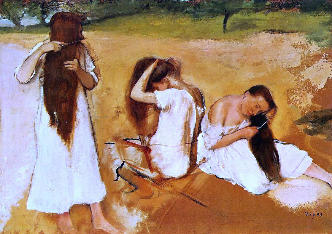 Edgar Degas Women Combing Their Hair - Hand Painted Oil Painting