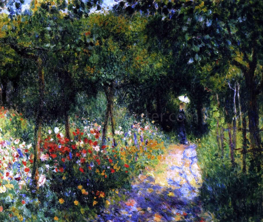 Pierre Auguste Renoir A Women in a Garden Oil Painting – Art