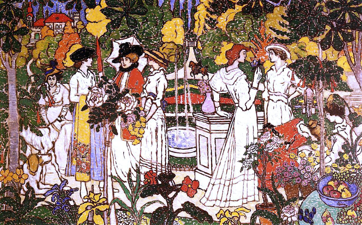 Jozsef Rippl-Ronai Women in a Garden - Hand Painted Oil Painting
