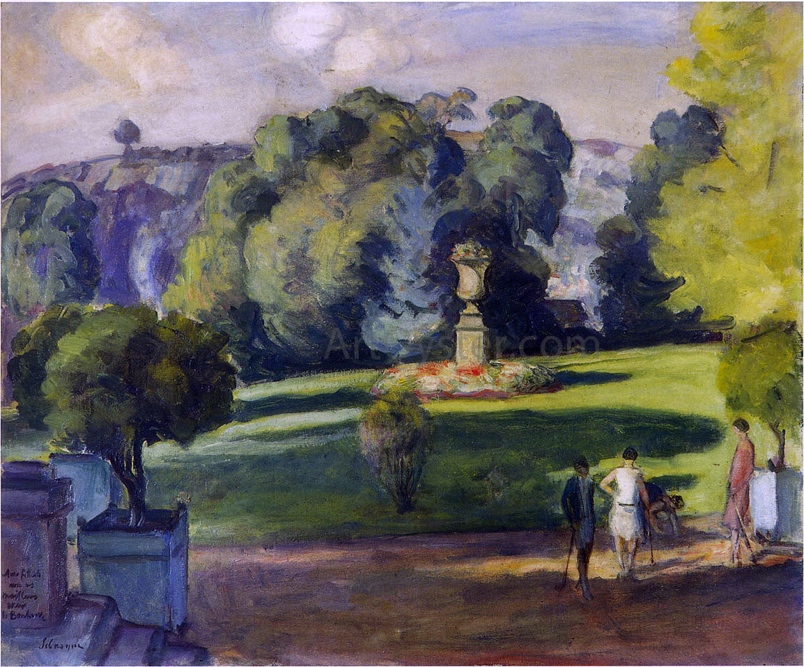 Henri Lebasque Women in the Gardens at St Cloud - Hand Painted Oil Painting