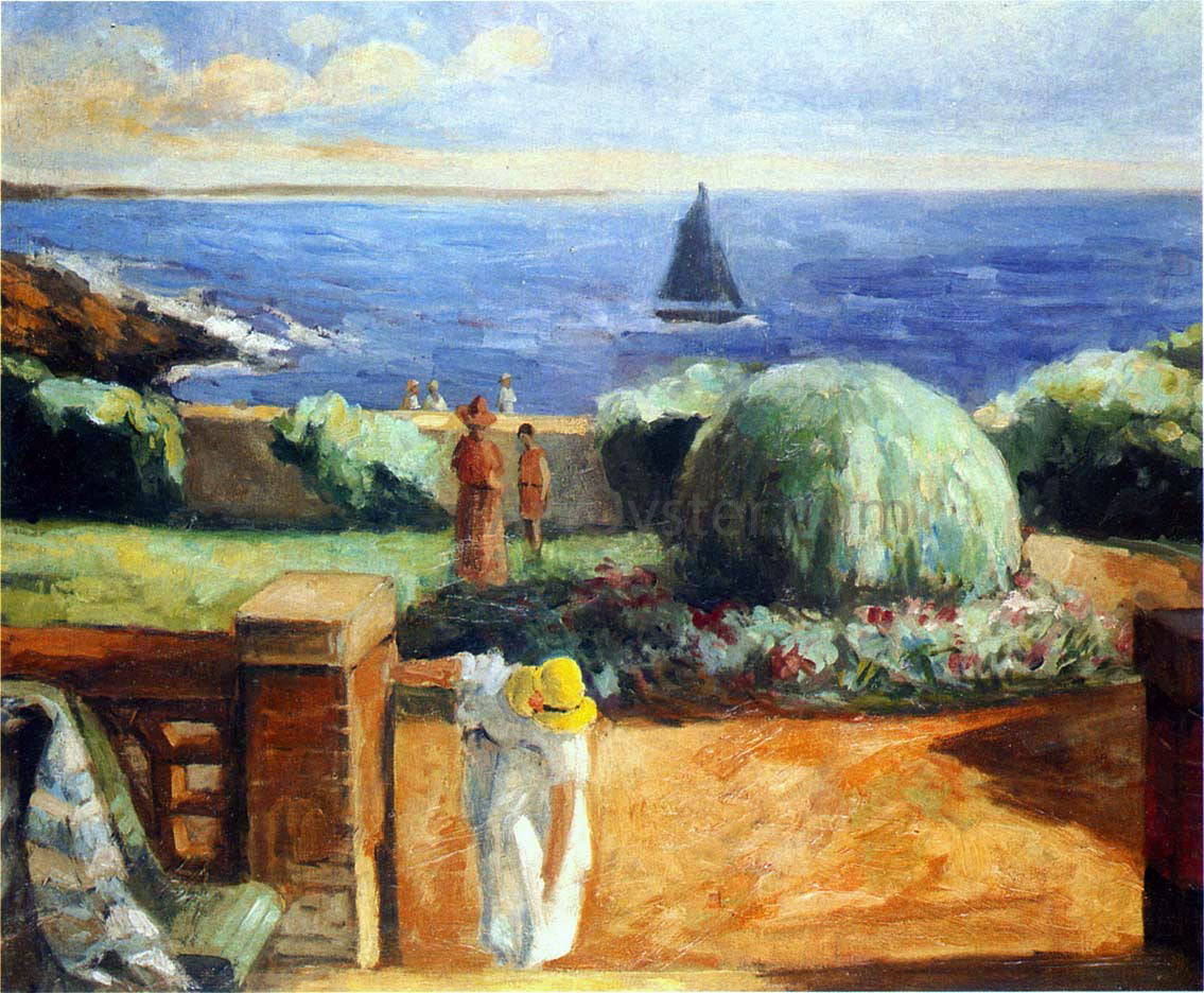 Henri Lebasque Women on the Terrace at Prefailles - Hand Painted Oil Painting