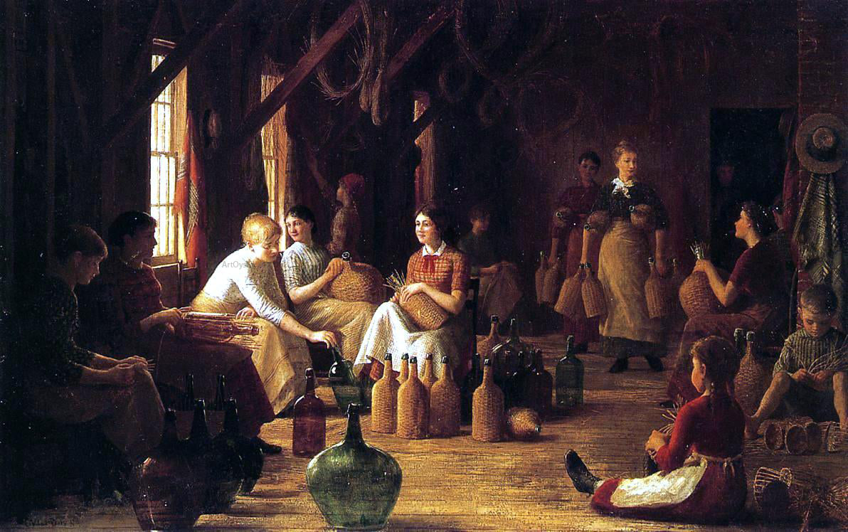 Enoch Wood Perry Women Weaving - Hand Painted Oil Painting
