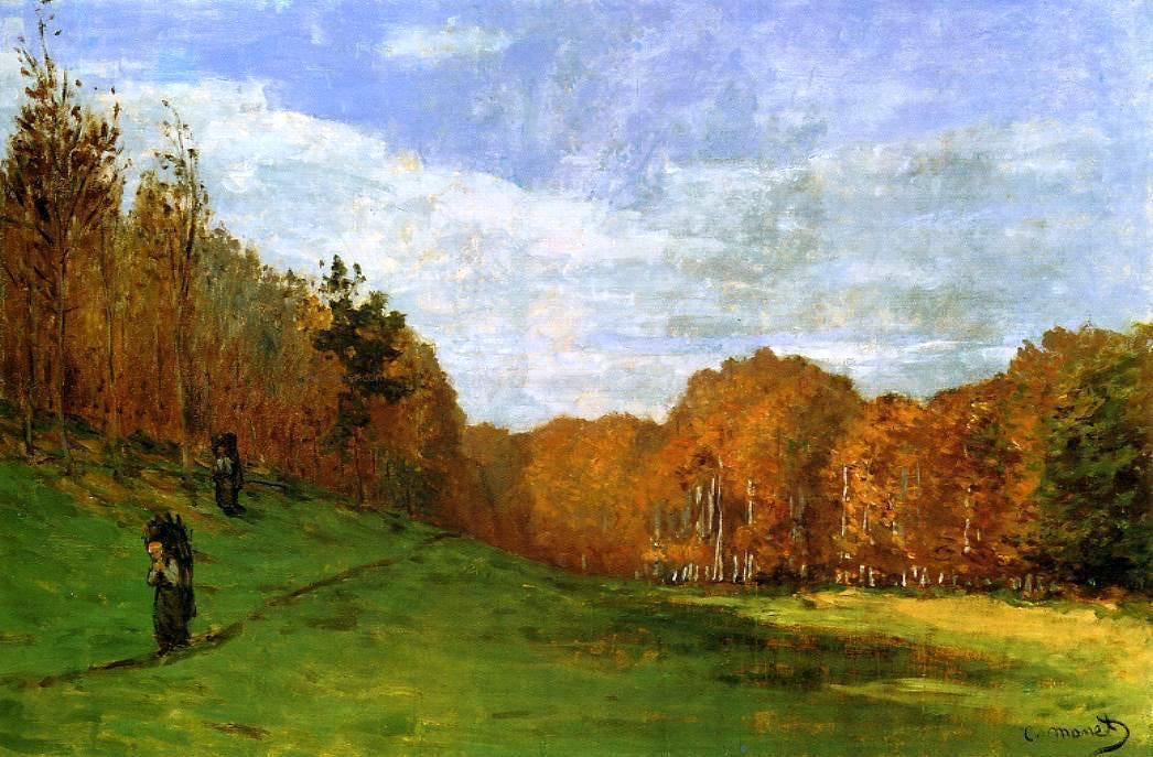Claude Oscar Monet Woodbearers in Fontainebleau Forest - Hand Painted Oil Painting
